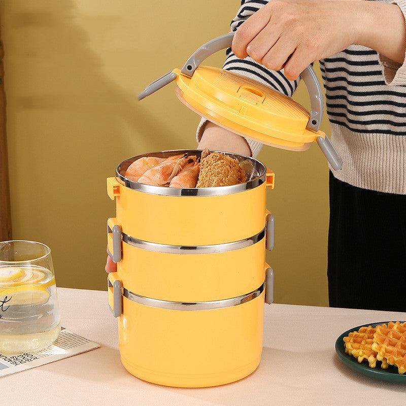 1pc Stainless Steel Layer Insulated Lunch Box for Students Boys Girls and Adults