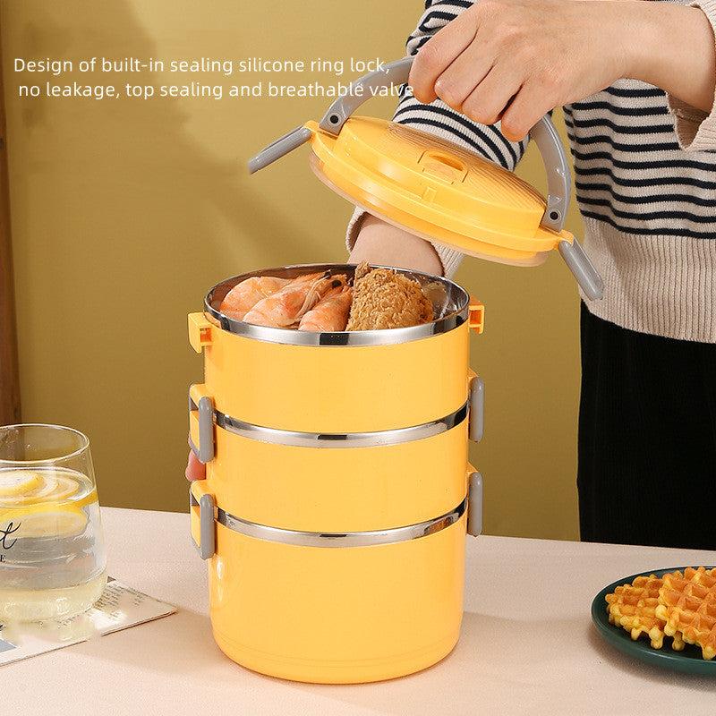 1pc Stainless Steel Layer Insulated Lunch Box for Students Boys Girls and Adults