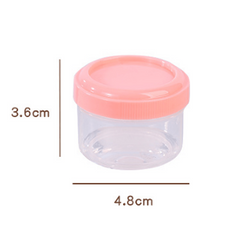 4pcs Mini Plastic Jars Dipping Bowls Sub Bottles Reusable For Sauce Cups