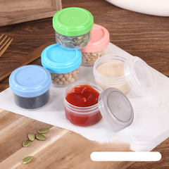 4pcs Mini Plastic Jars Dipping Bowls Sub Bottles Reusable For Sauce Cups