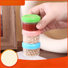 4pcs Mini Plastic Jars Dipping Bowls Sub Bottles Reusable For Sauce Cups