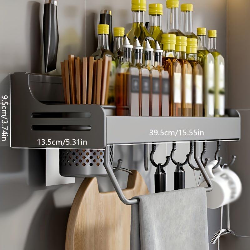 Kitchen Rack Multifunctional Seasoning Storage Wall Hanging Organizer