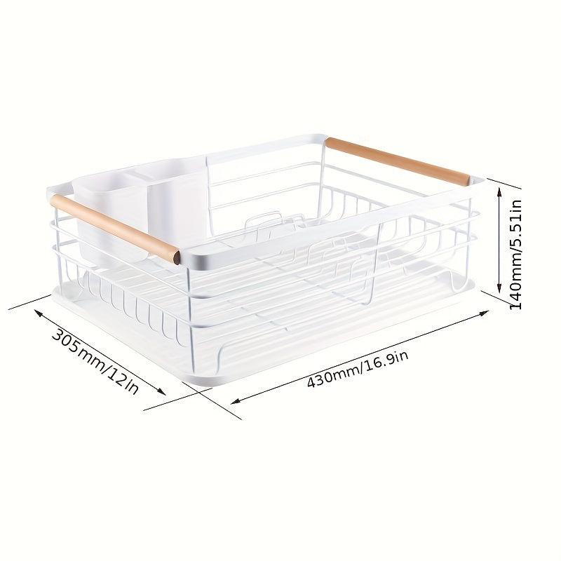 Kitchen Rack Double Water Plate with Chopstick Cage