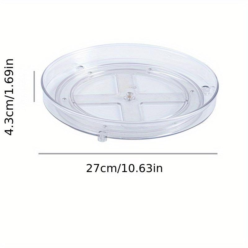 Rotating Spice Rack Condiment Organizer Lazy Susan 2 Layers Round Storage Box