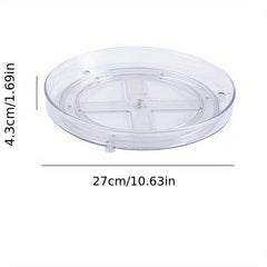 Rotating Spice Rack Condiment Organizer Lazy Susan 2 Layers Round Storage Box