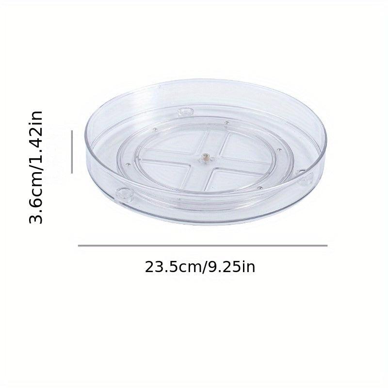 Rotating Spice Rack Condiment Organizer Lazy Susan 2 Layers Round Storage Box