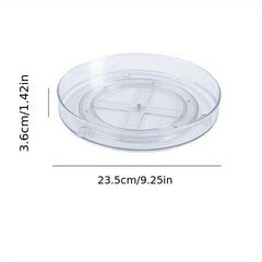 Rotating Spice Rack Condiment Organizer Lazy Susan 2 Layers Round Storage Box