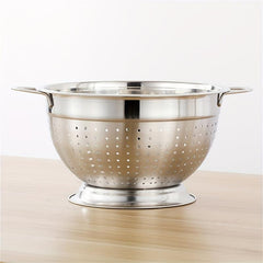 3pcs Stainless Steel Drain Basket with Double Handle Colander