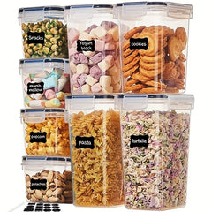 8pcs BPA Airtight Food Storage Containers with Lids - Organize Dry Foods
