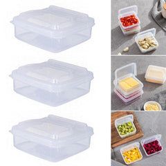 Butter Cheese Storage Box Refrigerator Transparent Container Kitchen Accessories