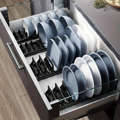 Aluminum Kitchen Bowl Holder Dish Rack