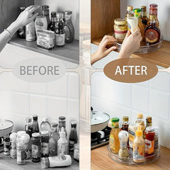 2pcs Lazy Susan Cabinet Organizer 9 25'' 10 6 Clear Plastic Turntable