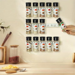 4 Pack Storage Rack for Seasonings Bottles and Cups with Adhesive Tape