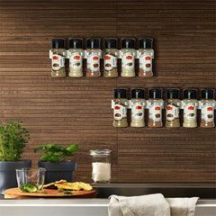 4 Pack Storage Rack for Seasonings Bottles and Cups with Adhesive Tape