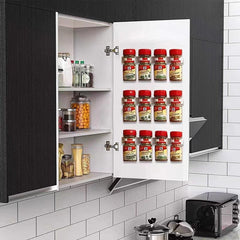 4 Pack Storage Rack for Seasonings Bottles and Cups with Adhesive Tape