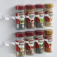 4 Pack Storage Rack for Seasonings Bottles and Cups with Adhesive Tape