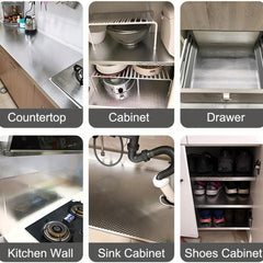 Waterproof Kitchen Splash-Proof Board Stickers for Countertop Drawer Shelf Decor