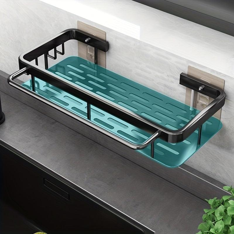 Stainless Steel Telescopic Sink Drain Basket with Soap Sponge Holder