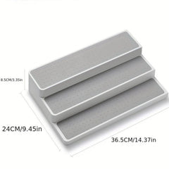 3 Tier Spice Pantry Kitchen Cabinet Organizer 15 Inch Gray