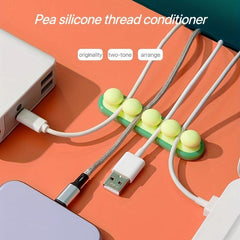 Silicone Cable Organizer: Self-Adhesive Desktop Data Cable Winder
