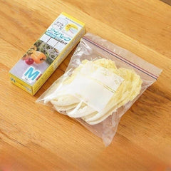65pcs Clear Zipper Bag Sealed Food Storage Zipper Lock Bag for Snack Portable