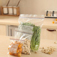 65pcs Clear Zipper Bag Sealed Food Storage Zipper Lock Bag for Snack Portable