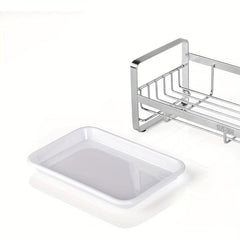 Stainless Steel Sink Sponge Rack with Removable Drain Tray