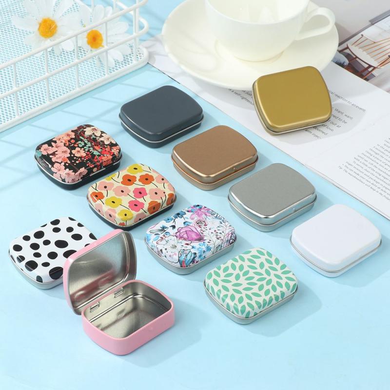 Mini Tin Box Storage Container with Lid