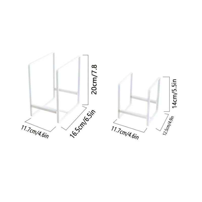 Japanese Metal Plate Dish Storage Rack for Countertop & Cabinet