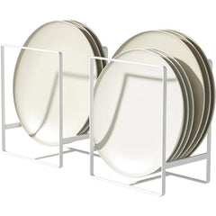 Japanese Metal Plate Dish Storage Rack for Countertop & Cabinet