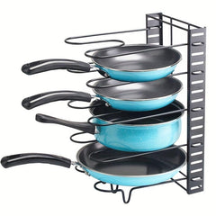 Heavy Duty Pot Pan Storage Rack Adjustable Kitchen Organizer