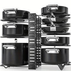 Heavy Duty Pot Pan Storage Rack Adjustable Kitchen Organizer