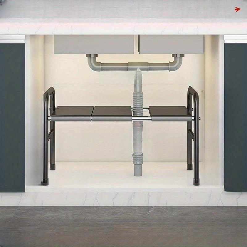 Expandable Under Sink Kitchen Rack with Removable Panels