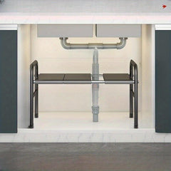 Expandable Under Sink Kitchen Rack with Removable Panels