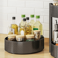 360 Rotating Spice Rack with 2 Layers Easy to Organize Seasoning and Condiments