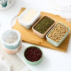 Round Bento Box Portable Sealed Lunch Box For Back To School