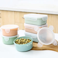 Round Bento Box Portable Sealed Lunch Box For Back To School