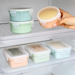 Round Bento Box Portable Sealed Lunch Box For Back To School