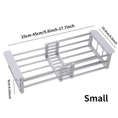 Stainless Steel Foldable Dish Drying Rack and Sink Drain Basket