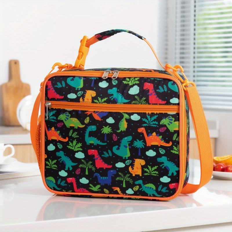 Insulated Lunch Bag With Bottle Holder & Adjustable Strap