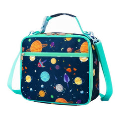 Insulated Lunch Bag With Bottle Holder & Adjustable Strap
