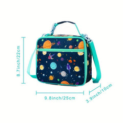 Insulated Lunch Bag With Bottle Holder & Adjustable Strap