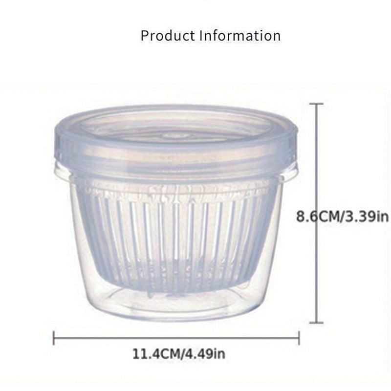 Refrigerator Fresh Keeping Drain Box Double Layer Onion Ginger Garlic Organizer