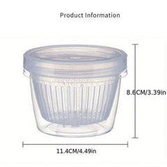 Refrigerator Fresh Keeping Drain Box Double Layer Onion Ginger Garlic Organizer