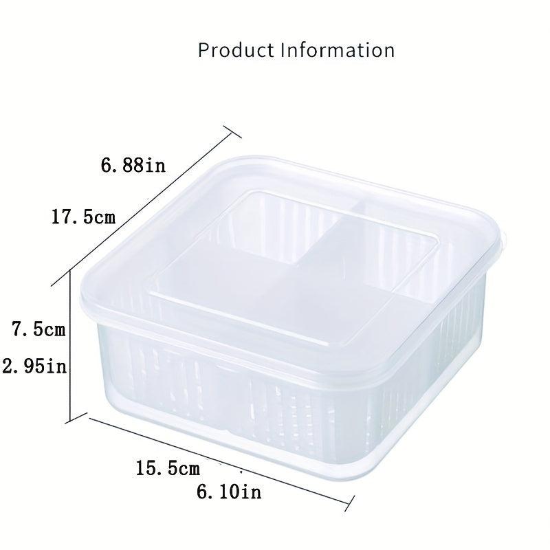 Refrigerator Fresh Keeping Drain Box Double Layer Onion Ginger Garlic Organizer