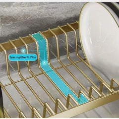 Double Layer Dish Drying Rack for Kitchen Counter
