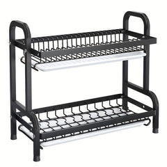 Double Layer Dish Drying Rack for Kitchen Counter