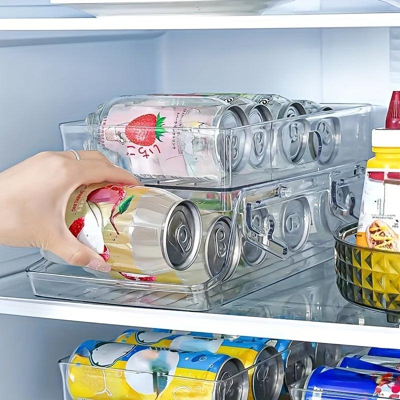 Folding 2 Layer Can Organizer For Refrigerator & Pantry