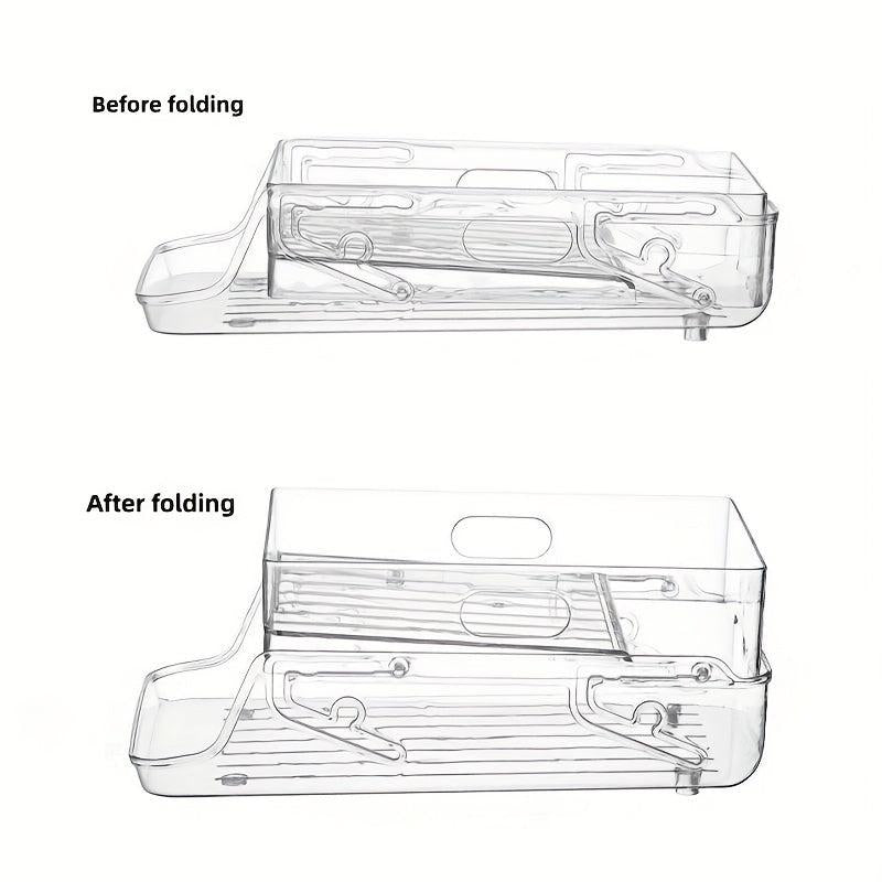 Folding 2 Layer Can Organizer For Refrigerator & Pantry