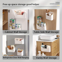 Sink Organizer Wall Mount Storage Holder Adhesive Kitchen Cabinet Shelf